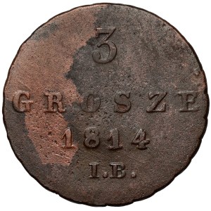 Herzogtum Warschau, 3 Groschen 1814 IB