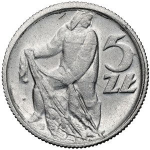 5 zlotých, 1960, Rybár – dobová falzifikácia