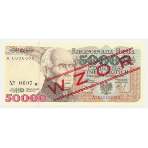 50,000 zlotys 1993 - TEMPLATE - A 0000000 - No. 0607