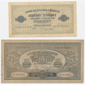 250,000 mkp 1922 and 500,000 mkp 1923 - set (2 pcs)