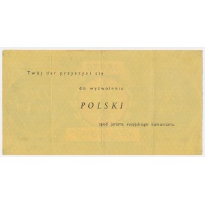 NATIONAL TREASURE “…for the liberation of Poland from the yoke of Russian communism,” Series A—$5, 1952—signed by Gen. W. Anders