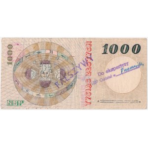 HISTORIC COUNTERFEIT - 1,000 zlotys, 1965