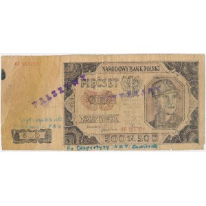 FALSYFIKAT Z EPOKI - 500 złotych 1948
