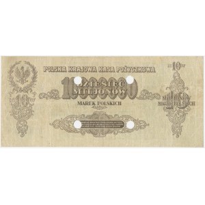 A counterfeit bill from 1923 in the 10 million mkp denomination