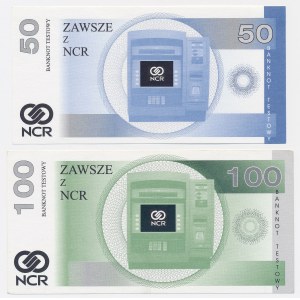 NCR test banknotes (for ATMs), 50 and 100 zł denominations (2 pieces)