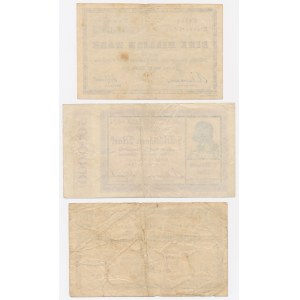 Stettin, 1,5 Millionen Mark und 100 Milliarden Mark, 1923 – Set (3 Stück)