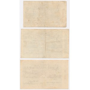Wrocław (Breslau), 1 i 2x 5 mln marek 1923 - zestaw (3szt)