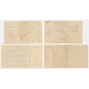 Wrocław (Breslau), 500 mln, 1, 5 i 20 mld marek 1923 - zestaw (4szt)