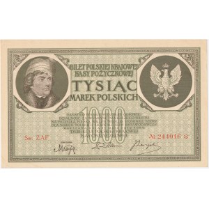 1.000 mkp 1919 Maj - Ser.ZAF - rzadka trzyliterowa
