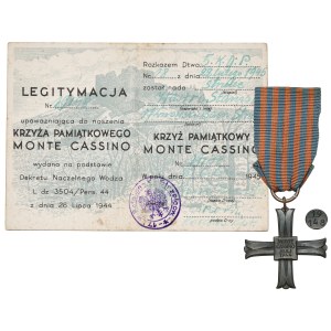 PSZnZ, Krzyż Monte Cassino [19148] + legitymacja