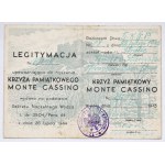 PSZnZ, Krzyż Monte Cassino [19148] + legitymacja