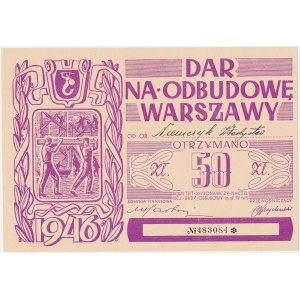 Dar na odbudowę Warszawy, 50 zł 1946