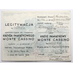 PSZnZ, Monte Cassino Cross [45534] + ID card and other decorations