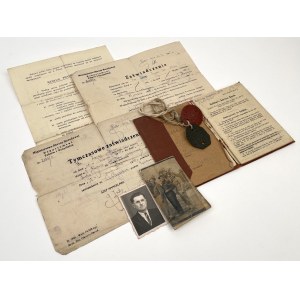 PSZnZ, Soldier's Service and Pay Book + ID tags and photos - set