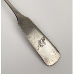 Silver teaspoon with the initials A.P. — Warsaw, Antoni Riedel, 1876