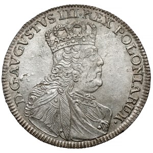 August III. Sas, Ort, Lipsko 1754 n. l. – úzka polopostava – BEZ tieňovania