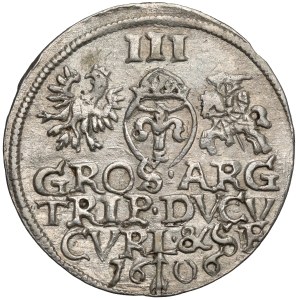 Kurlandia, Wilhelm Kettler, Trojak Mitawa 1606 - rzadkość