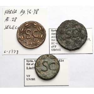 Cesarstwo Rzymskie, Prowincje, Monety brązowe - zestaw (3szt)