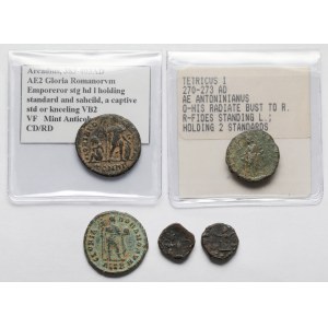 The Roman Empire, Follis and Antoninianus - Set (5 pieces)