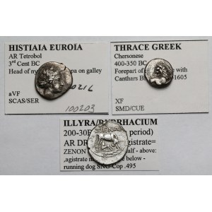 Grecja, Monety srebrne - zestaw (3szt)