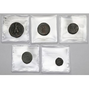 Grecia, monete di bronzo - set (5 pezzi)