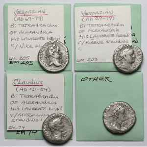 Roman Empire, Alexandria, Tetradrachms - Set (4 pieces)