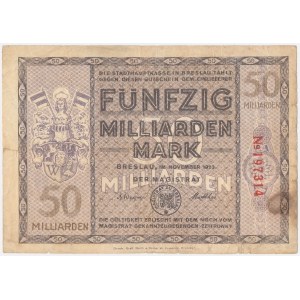 Wrocław (Breslau), 50 mld marek 1923