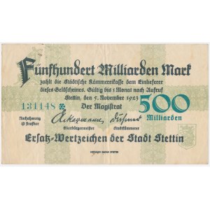Szczecin (Stettin), 500 mld marek 1923