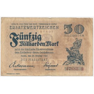 Szczecin (Stettin), 50 billion marks, 1923