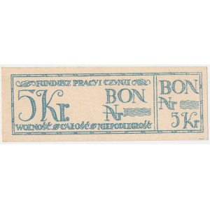 Fundusz Pracy i Czynu, Bon na 5 koron