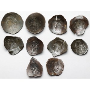 Byzance, Aspron trachy - lot (10 pièces)