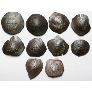 Byzance, Aspron trachy - lot (10 pièces)
