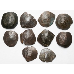 Byzance, Aspron trachy - lot (10 pièces)