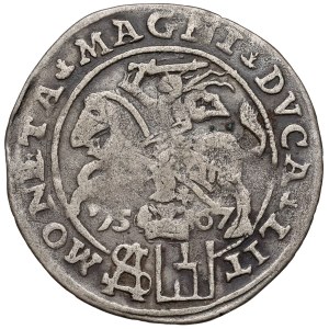 Sigismund II Augustus, Polish foot grosz, 1567, Tykocin—small bust