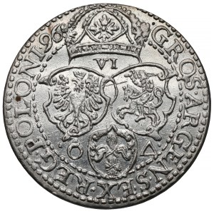 Sigismund III. Wasa, Sechser aus Malbork, 1596