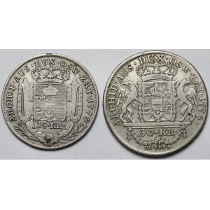 Galicia and Lodomeria, 15 and 30 kreuzers, 1776 – set (2 pieces)