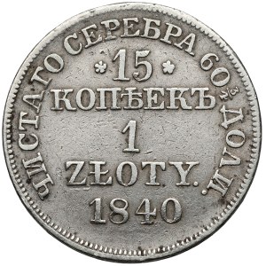 15 Kopeken = 1 Złoty 1840 MW, Warschau