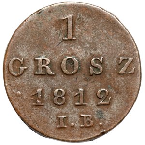Księstwo Warszawskie, 1 grosz 1812 IB