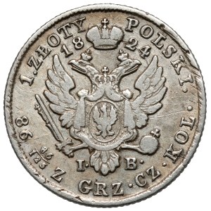 1 zloty polski, 1824 IB - RARE year