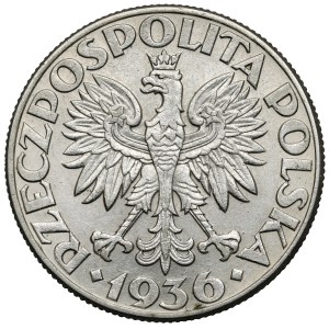 Żaglowiec 5 złotych 1936