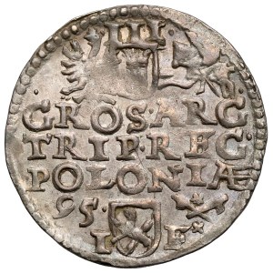 Sigismund III Vasa, Wschowa Tri-coin, 1595 – with a grid