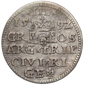 Zygmunt III. Vasa, Trojak z Rigy, 1592