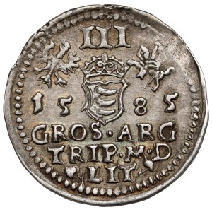 Stefan Batory, Trojak Wilno 1585 - herb Lis