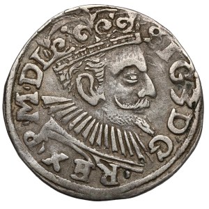 Sigismund III Vasa, Lublin Tri-coin, 1597 — monogram — rare portrait