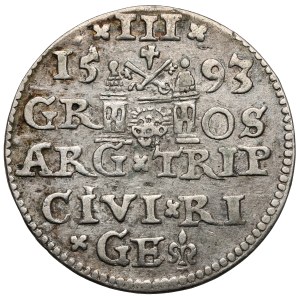 Zygmunt III. Vasa, Trojak, Riga, 1593