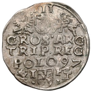 Sigismund III Vasa, Wschowa Tri-coin, 1597 — narrow head