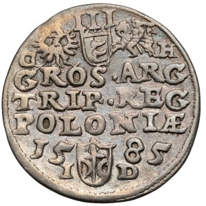 Stefan Batory, Trojak Olkusz 1585 — initials GH