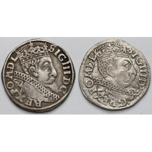 Sigismund III Vasa, Trojak: Bydgoszcz 1597 and Poznań 1599 - set (2 pieces)