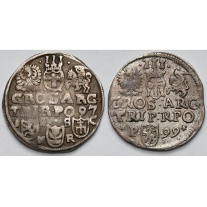 Sigismund III Vasa, Trojak: Bydgoszcz 1597 and Poznań 1599 - set (2 pieces)