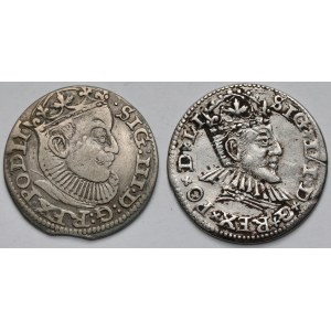 Sigismondo III Vasa, Trojak di Riga 1589 e 1590 - set (2 pezzi)